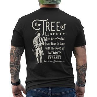 Patriotic Tree Of Liberty Conservative Freedom T Men's T-shirt Back Print | Mazezy DE