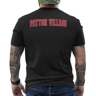 Patton Village California Souvenir Trip College Style Red Men's T-shirt Back Print | Mazezy