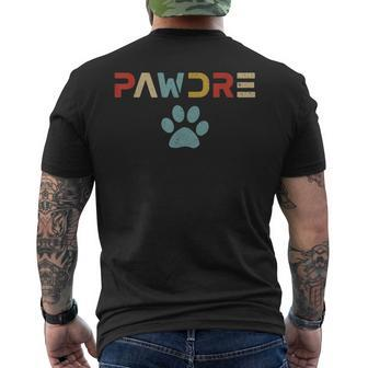 Pawdre Cat Dad Fathers Day Lover Mens Back Print T-shirt - Seseable