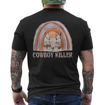 Peace Love Cowboys Killer Western Deserts Howdys Bull Skulls Skulls Funny Gifts Mens Back Print T-shirt | Mazezy