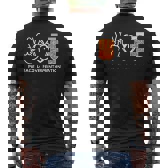 Peace Love Fermentation Retro Fermentation Lover Mens Back Print T-shirt - Seseable