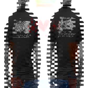 Peace Love Firefighter Cute Firefighter Gifts Mens Back Print T-shirt | Mazezy