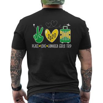Peace Love Jamaica Girls Trip 2023 Vacation Jamaica Travel Mens Back Print T-shirt - Thegiftio UK