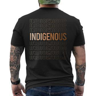 Peace Love Native Blood Native American Indigenous Black Mens Back Print T-shirt - Seseable