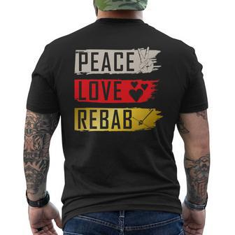 Peace Love Rebab Musical Instrument Rebab Instrument Player Men's T-shirt Back Print | Mazezy