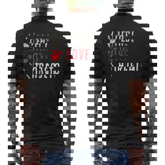 Peace Love Tarogato Musical Instrument Tarogato Players Men's T-shirt Back Print | Mazezy