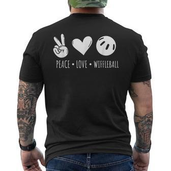 Peace Love Wiffleball Player Wiffleball Champion Mens Back Print T-shirt - Monsterry CA