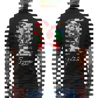 Peace Name Gift Santa Peace Mens Back Print T-shirt - Seseable