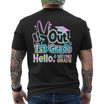 Peace Out 1St Grade Hello Second Grade First Grade Graduate Mens Back Print T-shirt - Seseable