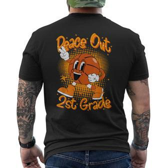 Peace Out 2Nd Second Grade Graduation Last Day Of School Kid Mens Back Print T-shirt | Mazezy