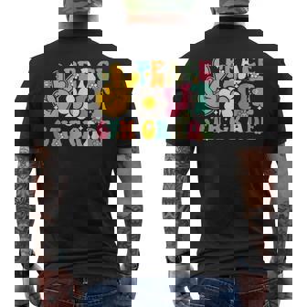 Peace Out 6Th Grade Graduation Last Day Of School Groovy Mens Back Print T-shirt - Thegiftio UK