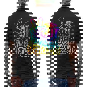 Peace Out Kindergarten Graduation Last Day Of School Tie Dye Mens Back Print T-shirt | Mazezy