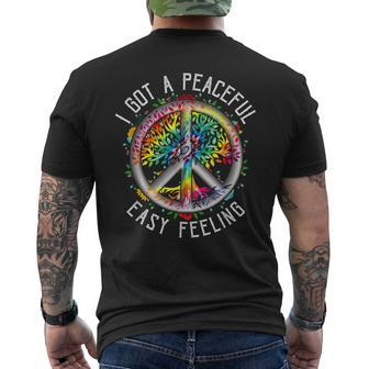 I Got Peaceful Easy-Feeling Tie Dye Hippie 1960S Peaceful Men's T-shirt Back Print - Seseable