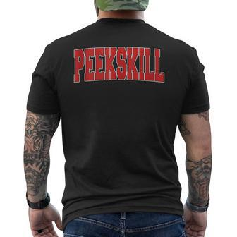 Peekskill Ny New York Varsity Style Usa Vintage Sports Men's T-shirt Back Print | Mazezy