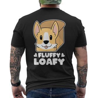 Pembroke Welsh Corgi Butt Bread Fluffy Loafy Kawaii Corgi Mens Back Print T-shirt | Mazezy