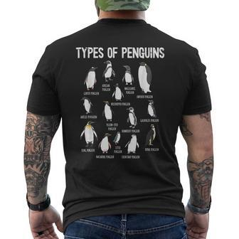Penguin Lover Penguins Of The World Types Of Penguins Men's T-shirt Back Print - Seseable