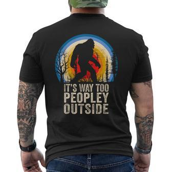 Peopley It's Too Peopley Outside I Cant People Today Men's T-shirt Back Print | Mazezy