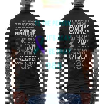 Person Behind Me Suicide Prevention Awareness Hotline 988 Men's T-shirt Back Print - Seseable