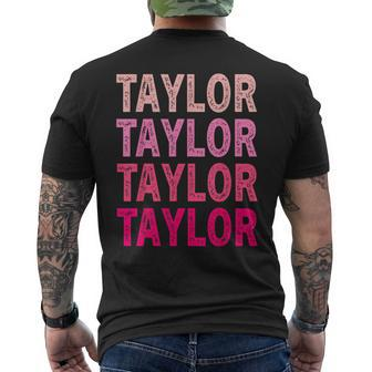 Personalized Name Taylor I Love Taylor Men's T-shirt Back Print - Monsterry AU