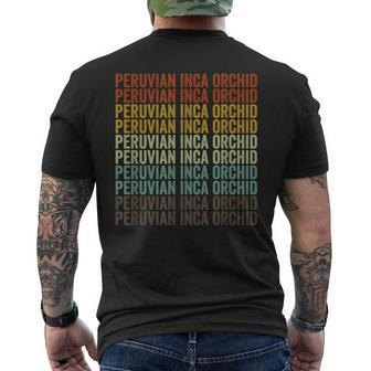 Peruvian Inca Orchid Retro Men's T-shirt Back Print | Mazezy