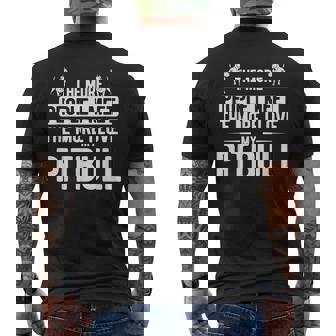 Pet Dog More People I Met More I Love My Pitbull Mens Back Print T-shirt - Thegiftio