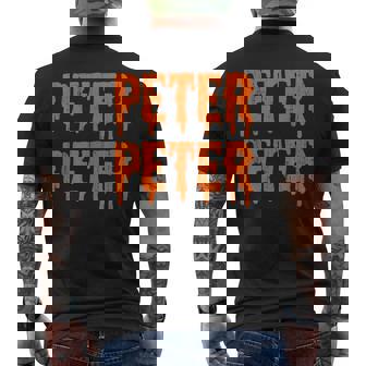 Peter Peter Halloween Pumpkin Eater Costume Pumpkin Funny Gifts Mens Back Print T-shirt | Mazezy