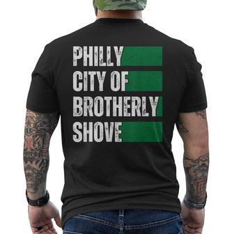 Philly City Of Brotherly Shove American Football Quarterback Men's T-shirt Back Print - Seseable