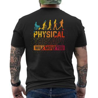 Physical Therapist Physiotherapy Physiotherapists Assistant Men's T-shirt Back Print | Mazezy