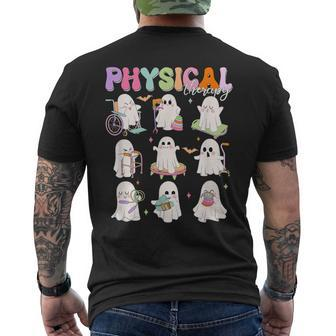 Physical Therapy Halloween Boo Ghost Spooky Season Men's T-shirt Back Print | Mazezy