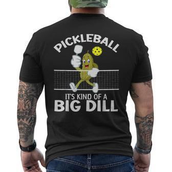 Pickleball Playing Pickleball Big Dill Team Pickle Ball Mens Back Print T-shirt | Mazezy