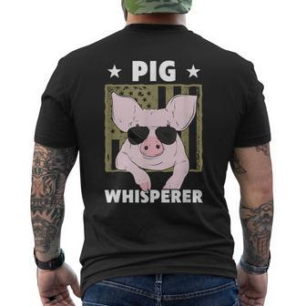 Pig Whisperer Pig Design For Men Hog Farmer Mens Back Print T-shirt - Seseable