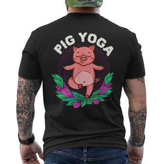 Pig Yoga Meditation Cute Zen Funny Gift For Yogis Meditation Funny Gifts Mens Back Print T-shirt | Mazezy