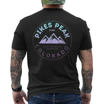 Pikes Peak Colorado - Rocky Mountain Retro Mens Back Print T-shirt - Monsterry DE