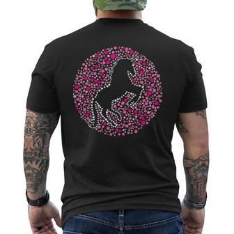 Pink Polka Dot Unicorn Funny International Dot Day Girl Unicorn Funny Gifts Mens Back Print T-shirt | Mazezy
