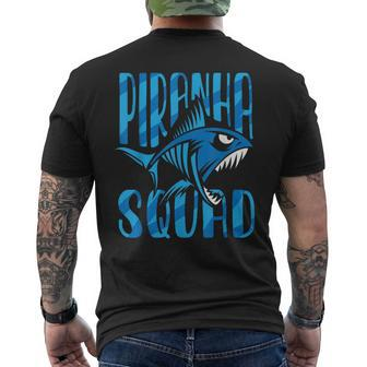 Piranha Squad Retro Lover Fish Piranhas Mens Back Print T-shirt - Seseable