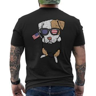 Pitbull Pocket Cute Pit American Usa 4Th Of July Fourth Dog Mens Back Print T-shirt | Mazezy