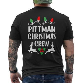 Pittman Name Gift Christmas Crew Pittman Mens Back Print T-shirt - Seseable