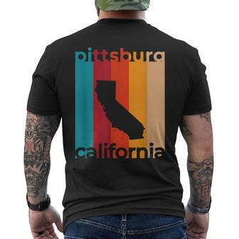 Pittsburg Ca Souvenirs Retro California Men's T-shirt Back Print | Mazezy