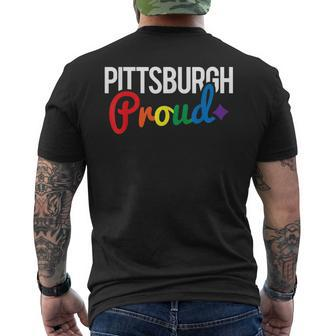 Pittsburgh Gay Pride Lgtbq Ally Mens Back Print T-shirt | Mazezy