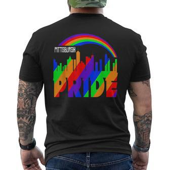 Pittsburgh Lgbtq Pride Awareness March Unique Gift Mens Back Print T-shirt | Mazezy