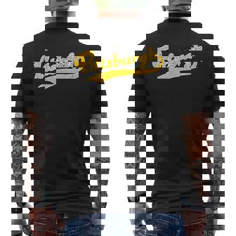 Pittsburgh | Vintage Look Pittsburgh Pride Mens Back Print T-shirt | Mazezy