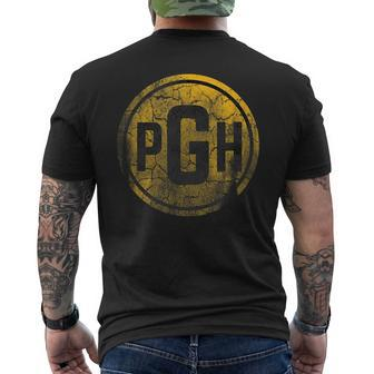 Pittsburgh Pgh Sl City Pride Vintage Mens Back Print T-shirt | Mazezy