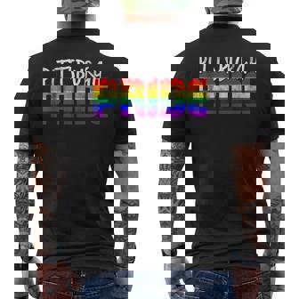 Pittsburgh Pride Lgbt Flag Mens Back Print T-shirt | Mazezy