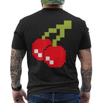 Pixel Cherries 80S Video Game Halloween Costume Easy Group Men's T-shirt Back Print - Seseable