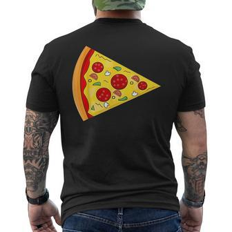 Pizza Pie & Slice Dad And Son Matching Pizza Fathers Day Mens Back Print T-shirt - Seseable