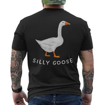 Playful 'Silly Goose' Quirky And Fun Men's T-shirt Back Print | Mazezy