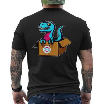 Poly Pride Flag - Cute T-Rex Dinosaur Polyamory Pride Grunge Mens Back Print T-shirt | Mazezy