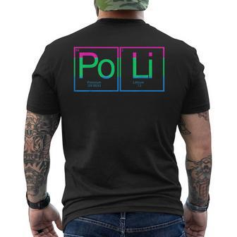 Poly Pride Periodic Table Lgbtq Flag Mens Back Print T-shirt | Mazezy