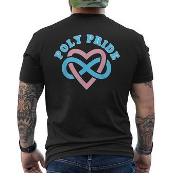 Polyamory Poly Pride Trans Colors Mens Back Print T-shirt | Mazezy