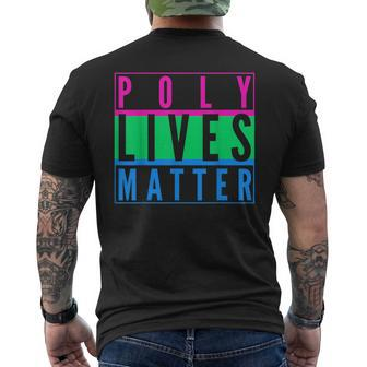 Polysexual Poly Lives Matter Lgbt Gay Pride Social Justice Mens Back Print T-shirt | Mazezy
